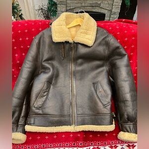 Vintage 1980s Authentic RDS Shearling Coat Made In USA